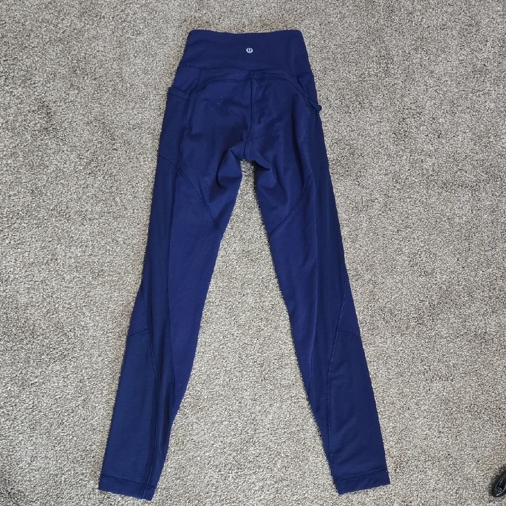 Lululemon Navy Blue High-Waisted Leggings